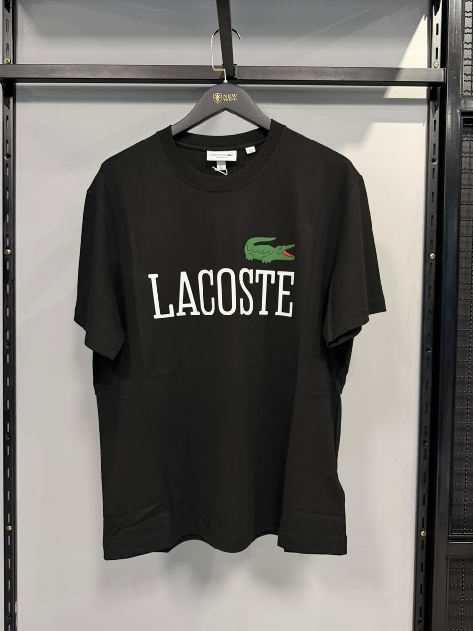 Camiseta Lacoste Preta com Logo Bordado