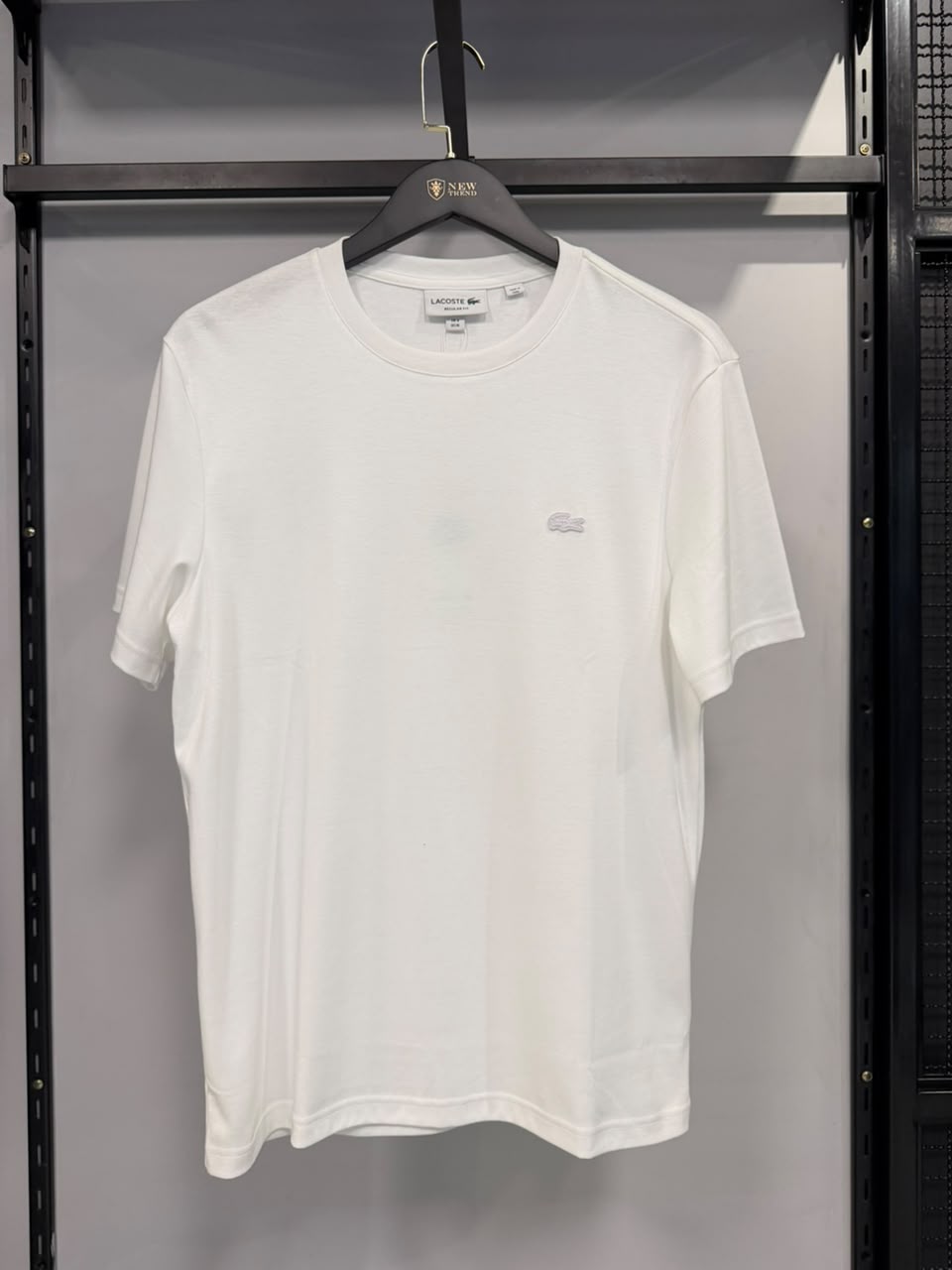 Camiseta Lacoste Branca com Croc Bordado