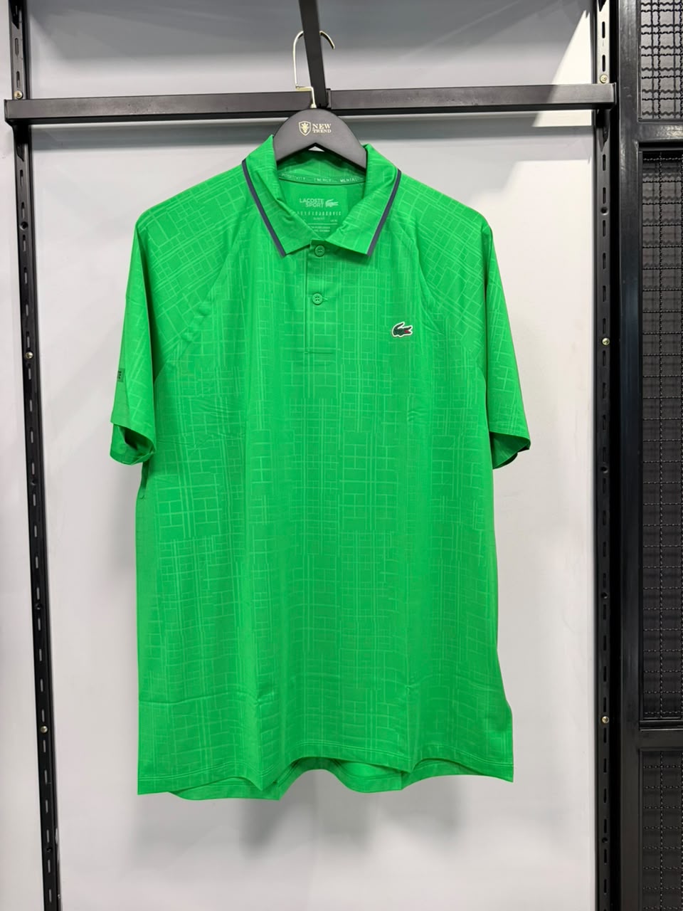 Polo Lacoste Sport Verde Quadriculada