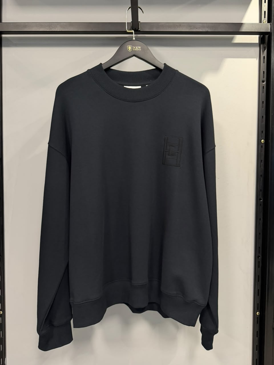 Moletom Oversized Masculino Bordado Lacoste Fleece Preto